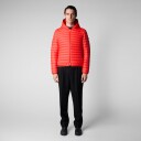 Save The Duck Donald Hooded Puffer Jacket Herre Poppy Red M