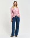 Stretch bomullskabelstrikket cardigan DUSTY PINK L