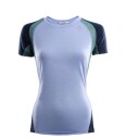 Aclima LightWool Sports T-shirt, Dame Purple Impr /Navy (#ABB9DC, #1C3134) Dame S