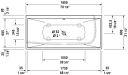 Duravit DuraSquare Badekar med panel 1800x800 mm, Venstre hjørne