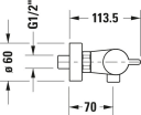 Duravit B.2 Dusjbatteri med termostat Krom