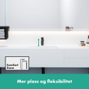 Hansgrohe Vernis Servantbatteri 100 Med bunnventil, Sort Matt