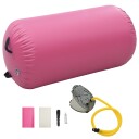 vidaXL Oppblåsbar gymnastikkrull med pumpe 120x90 cm PVC rosa