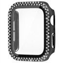 Rhinestone Dekorative Apple Watch SE (2022)/SE/6/5/4 Deksel med Skjermbeskytter - 40mm - Svart