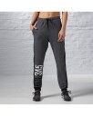 Reebok Womens Workout Ready Cotton Series Pants - Dark Grey Heather - M