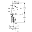 Grohe Essence 1-greps servantbatteri Uten bunnventil, Cool Sunrise