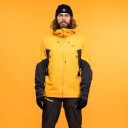 Bergans of Norway Y MountainLine Hybrid Softshell Jacket Herre Mango Yellow/Dark Shadow Grey L