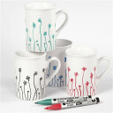 Creativ Company Glass and Porcelain Markers Colour 4pcs.