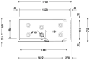 Duravit Dusj + badekar for nisje 1700x750 mm, med panel