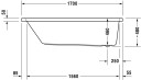 Duravit Vero Air Badekar for innbygging 1700x700 mm