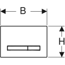 Geberit Sigma50 Betjeningsplate Betongutseende/Sort Krom