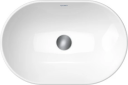 Duravit D-Neo Toppmontert Servant 600x400 mm, u/bl.hull, u/o.l, Hvit