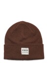 MOSS COPENHAGEN Mschmojo Logo Beanie Brown MOSS COPENHAGEN COCOA ONE SIZE