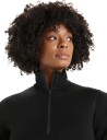 Icebreaker 200 Oasis Ls Half Zip Dame Black S