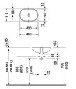 Duravit Foster servant, 46x31 cm, hvit