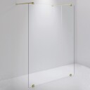 INR Iconic Nordic Rooms Dusjvegg ARC 43 Måltilpasset Brushed Brass / Opal Klart Glass