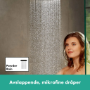 Hansgrohe Raindance 240 1jet PowderRain Ø240 mm, Sort Matt