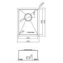 Nordic Tech Edge Kjøkkenvask 340x440 mm, Sort