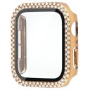 Rhinestone Dekorative Apple Watch Series 9/8/7 Deksel med Skjermbeskytter - 45mm - Gull