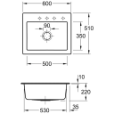 V&B Subway 60 S Kjøkkenkum 600x510 mm, u/oppl., Hvit m/C+