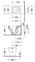 Duravit Durastyle Gulvstående toalett 370x540 mm, m/skjult feste