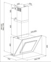 SILVERLINE Agat SL 3422-60 SR - Panser - skorsteinvinklet - bredde: 59.6 cm - dybde: 43 cm - ekstraksjon og resirkulasjon (-) - svart