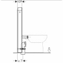 Geberit Monolith Modul, 114 cm Til gulvstående toalett, Hvitt glass