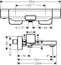 Hansgrohe Ecostat E Kar-/dusjtermostat Krom