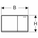 Geberit Omega60 Betjeningsplate Børstet Stål/Forkrommet stål, Easy-Clean