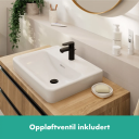 Hansgrohe Vernis Servantbatteri 70 Med bunnventil, CoolStart, Sort Matt