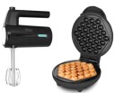 Haws  Amager Bubble Waffle Maker 1000W + Alrø Cordless Hand Mixer Bundle