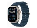 Apple Watch Ultra 2 - 49 mm - titan - smartklokke med Havbånd - fluorelastomer - blå - håndleddstørrelse: 130-200 mm - 64 GB - Wi-Fi, LTE, UWB, Bluetooth - 4G - 61.4 g