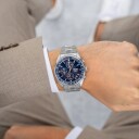 Seiko Chronograph 42mm Steel Blue Dial