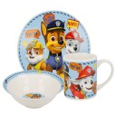 Licens Paw Patrol barneservise - Spisesett i 3 deler for barn - Marshall Chase og Rubble