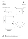 Bathlife Skatt Toppmontert Servant 406x406x120 mm, Børstet Gull