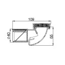 Purus PUM Vannlås 1 1/2"-1 1/4"Xø40mm - Sevantalbue Horisontal Krom