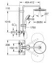 Grohe Vitalio Start 250 Dusjsystem Med termostat, Sort Matt