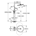 Grohe Essence gulvstående dusjsøyle Ø310 mm, Krom