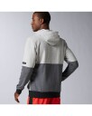 Reebok Mens Workout Ready Cotton Graphic Zip Hoodie - Medium Grey - XS