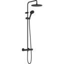 Hansgrohe Vernis Blend Showerpipe 240 1jet, med termostat, EcoSmart, Sort Matt