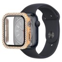 Rhinestone Dekorative Apple Watch Series 9/8/7 Deksel med Skjermbeskytter - 45mm - Gull