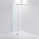 INR Iconic Nordic Rooms Dusjvegg ARC 20 Original Brushed Bronze / 80cm Klart Glass