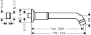 Axor Montreux Kartut Tutlengde 166-200 mm, Polert Sort Krom