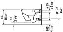 Duravit Darling New Vegghengt toalett 365x540 mm, Rimless, Hvit m/HG