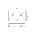 Nordic Tech Edge Kjøkkenvask 762x440 mm, Sort