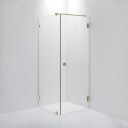 INR Iconic Nordic Rooms Dusjhjørne ARC 13 Original Brushed Brass / 80x80cm Klart Glass